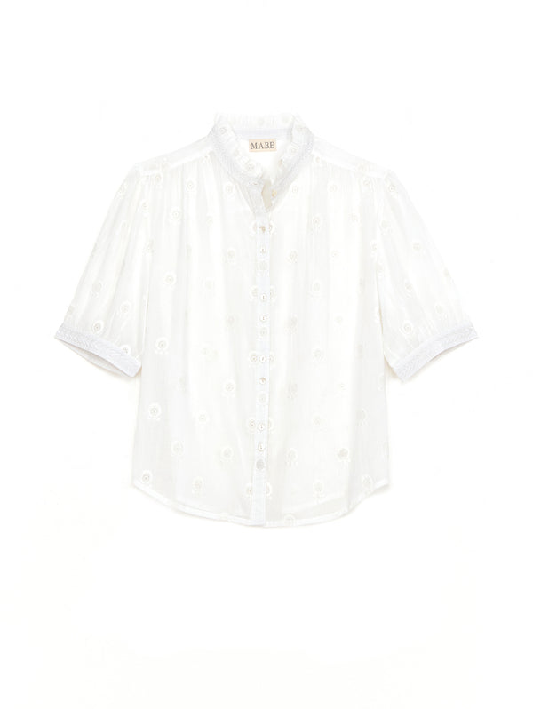 Frani Embroidered Shirt - White