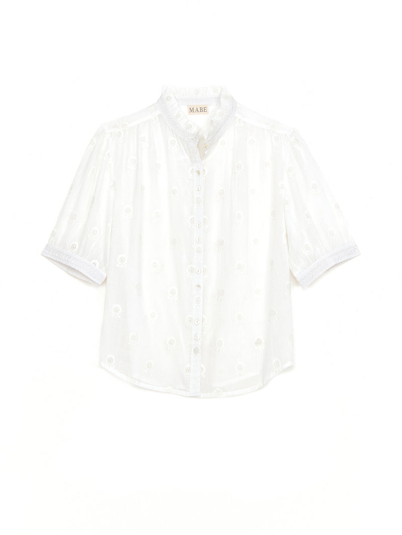 Frani Embroidered Shirt - White