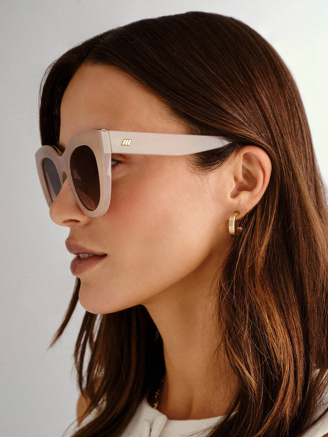 Air Heart Sunglasses - Oatmeal-LE SPECS-Over the Rainbow