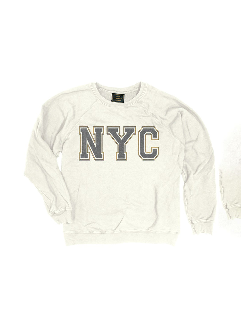 NYC Sweatshirt - Vintage White-Retro Brand Black Label-Over the Rainbow