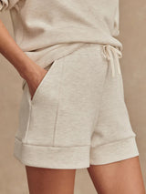 Atrium High Rise Short - Ivory Marl-VARLEY-Over the Rainbow