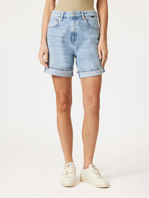 Heidi Long Cuffed Short - Light Blue 90's