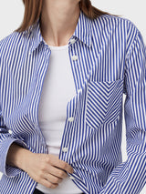 Maxine Shirt - Blue Stripe-RAG + BONE-Over the Rainbow
