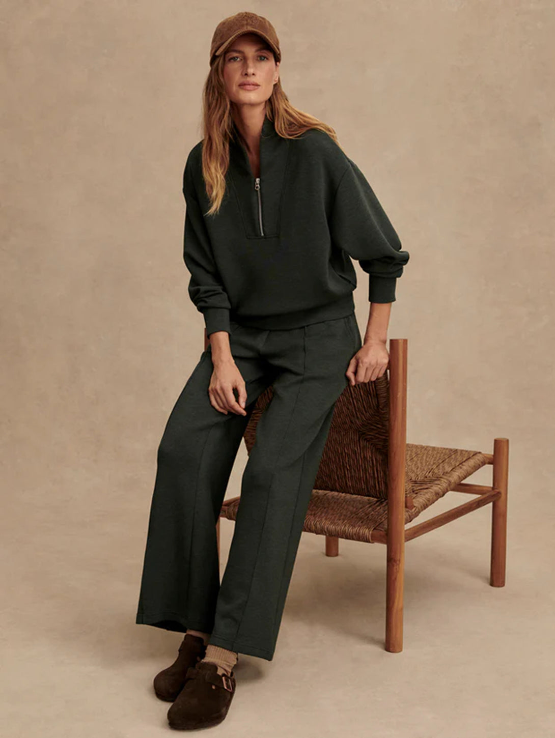 Davidson Sweatshirt - Olive Marl-VARLEY-Over the Rainbow
