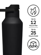 Classic Sport Canteen - 20 oz Matte Black-CORKCICLE-Over the Rainbow