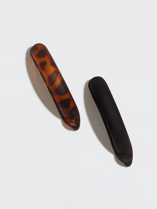 Pony Clip (2 Pack) - Black Tort-KITSCH-Over the Rainbow