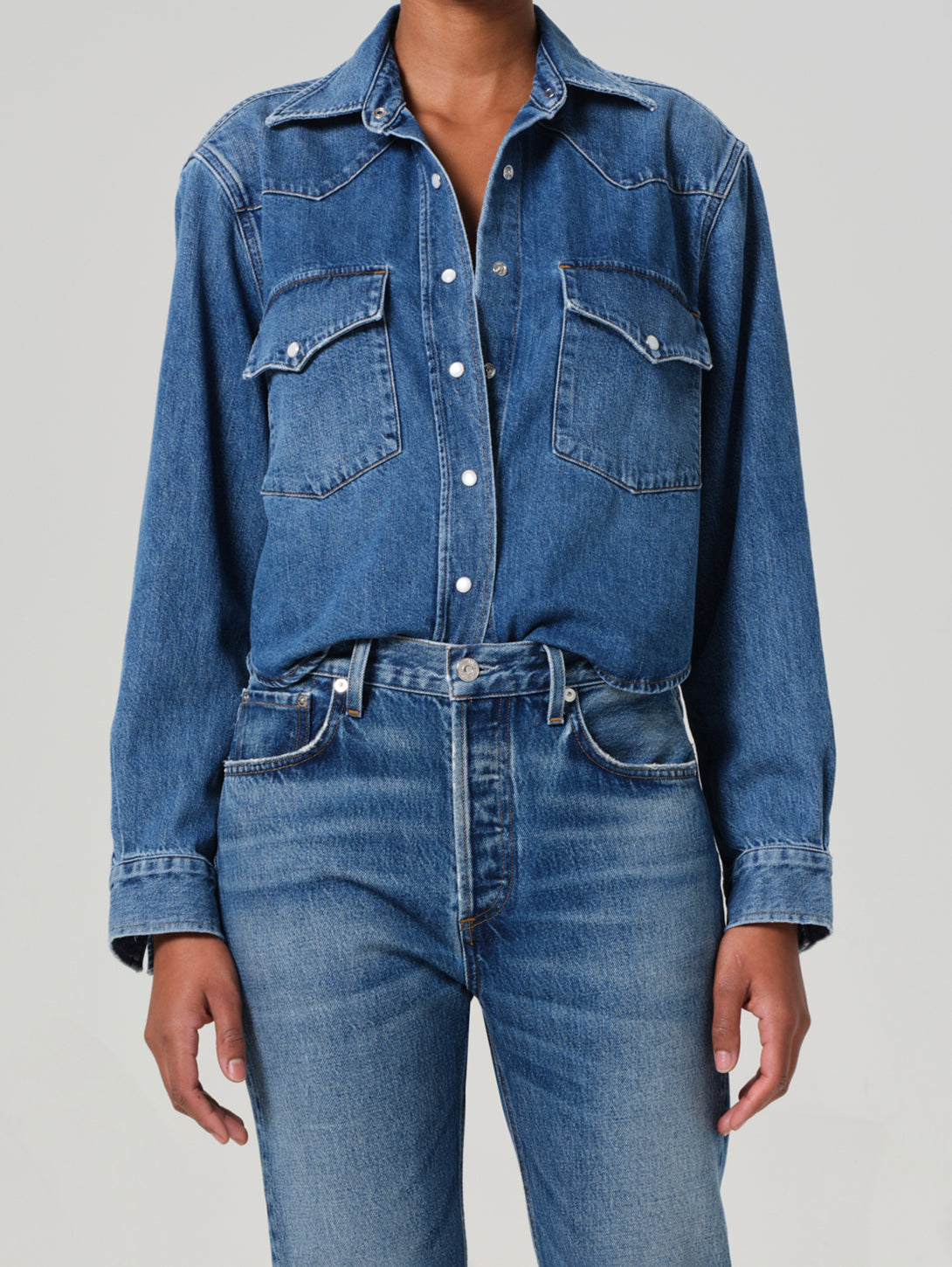 Cropped Western Shirt - Chaya-Citizens of Humanity-Over the Rainbow