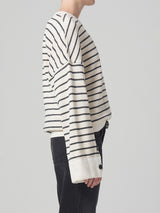 Luella Cape Sleeve Fleece - Channing Stripe-Citizens of Humanity-Over the Rainbow