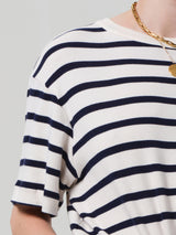 Goldie Tee - Azure Stripe