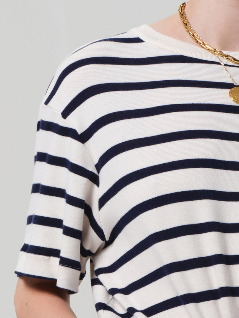 Goldie Tee - Azure Stripe