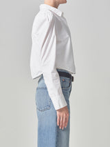 Nia Puff Sleeve Crop Shirt - White-Citizens of Humanity-Over the Rainbow