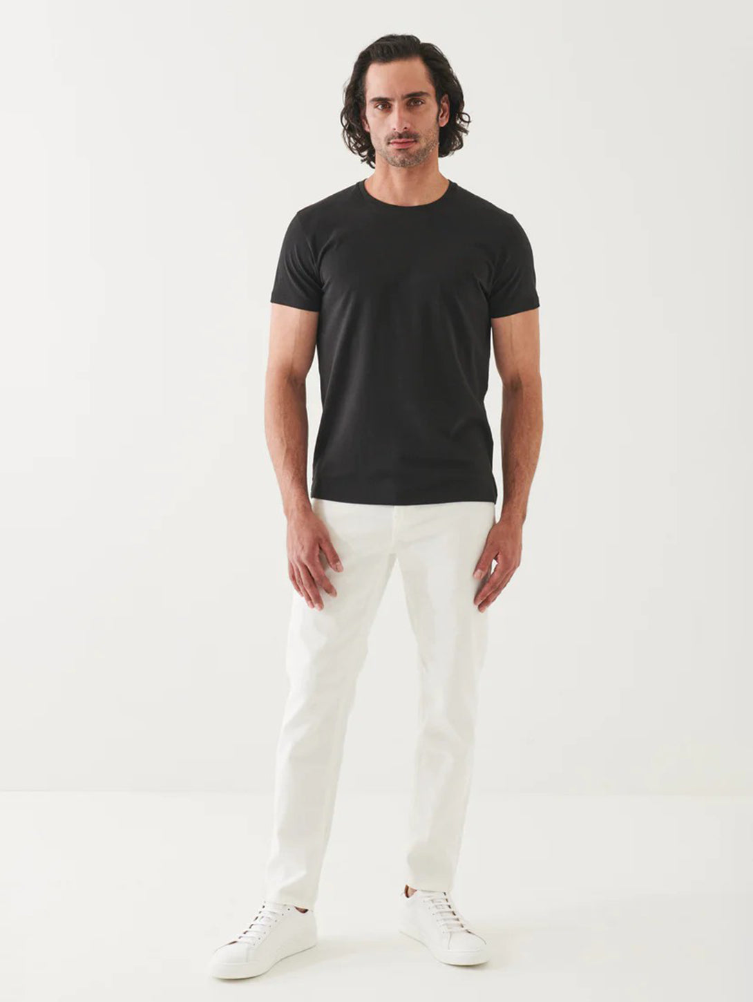 Iconic Pima Crew Neck T-Shirt-Patrick Assaraf-Over the Rainbow