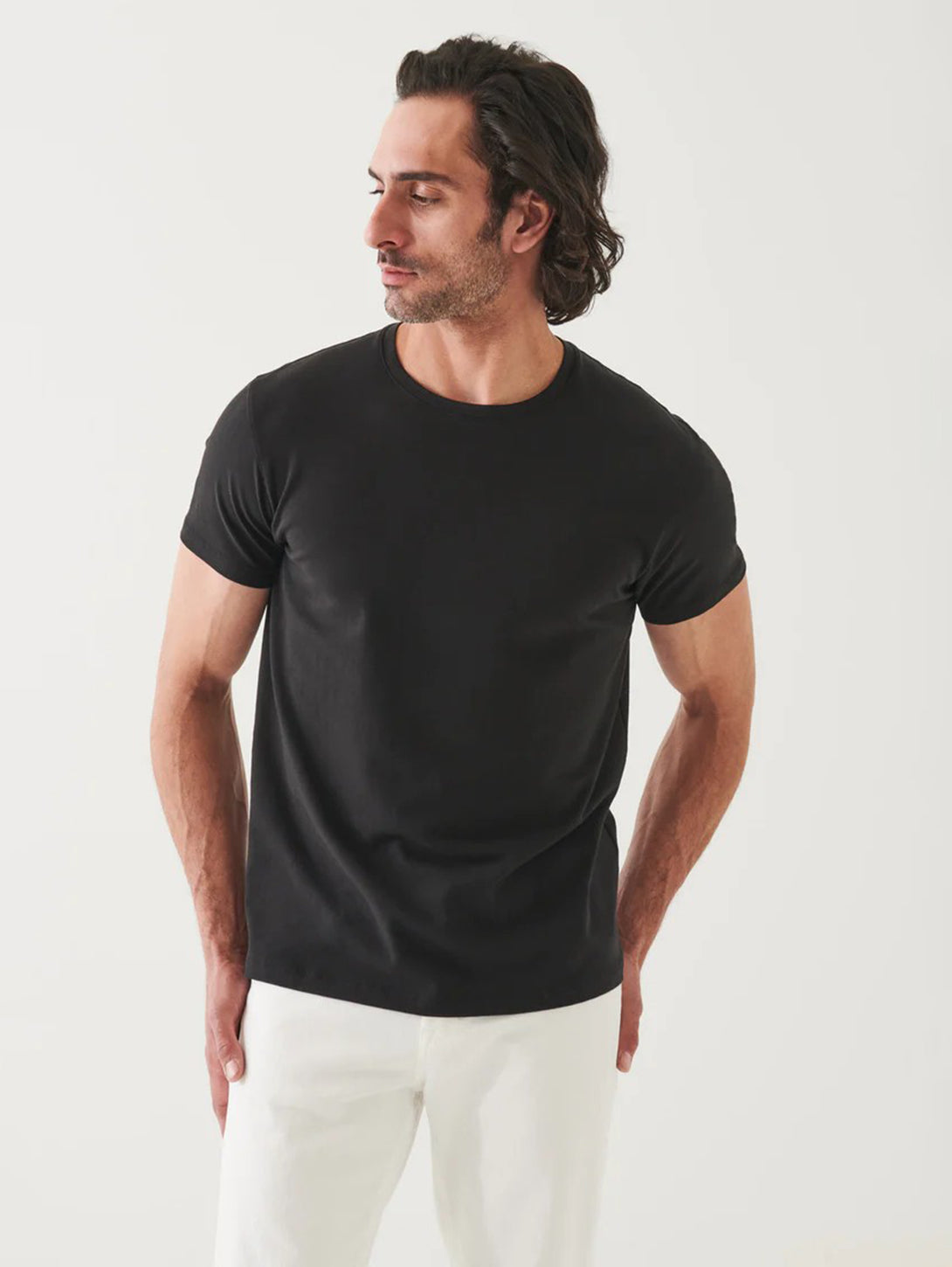 Iconic Pima Crew Neck T-Shirt-Patrick Assaraf-Over the Rainbow