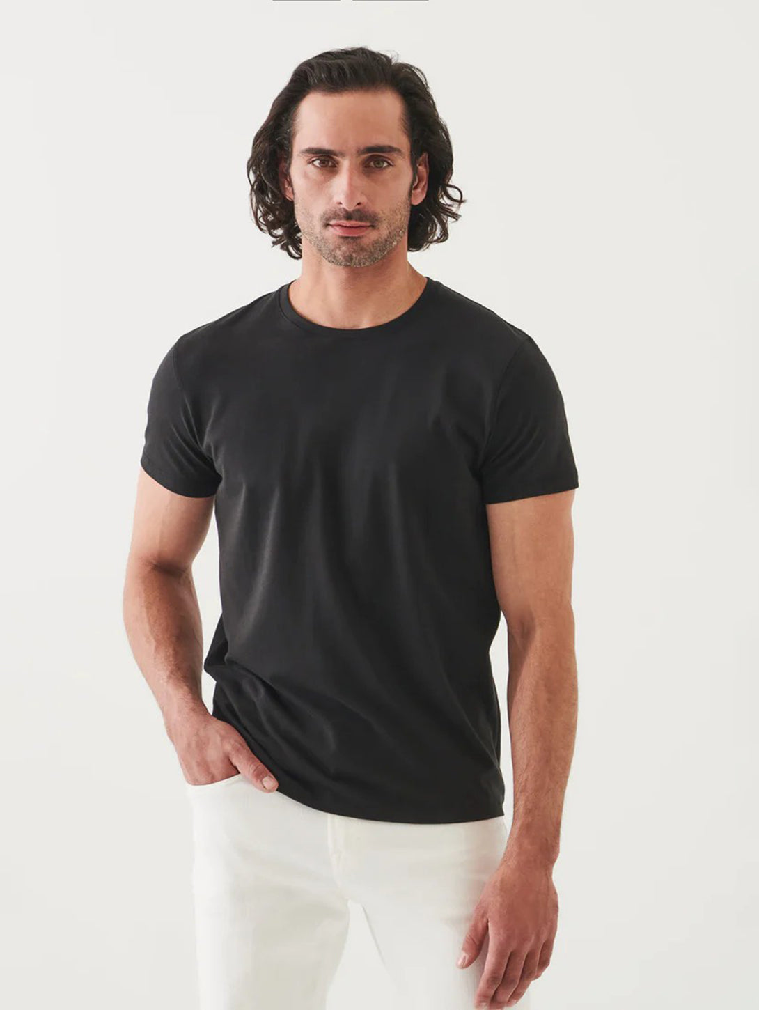 Iconic Pima Crew Neck T-Shirt-Patrick Assaraf-Over the Rainbow