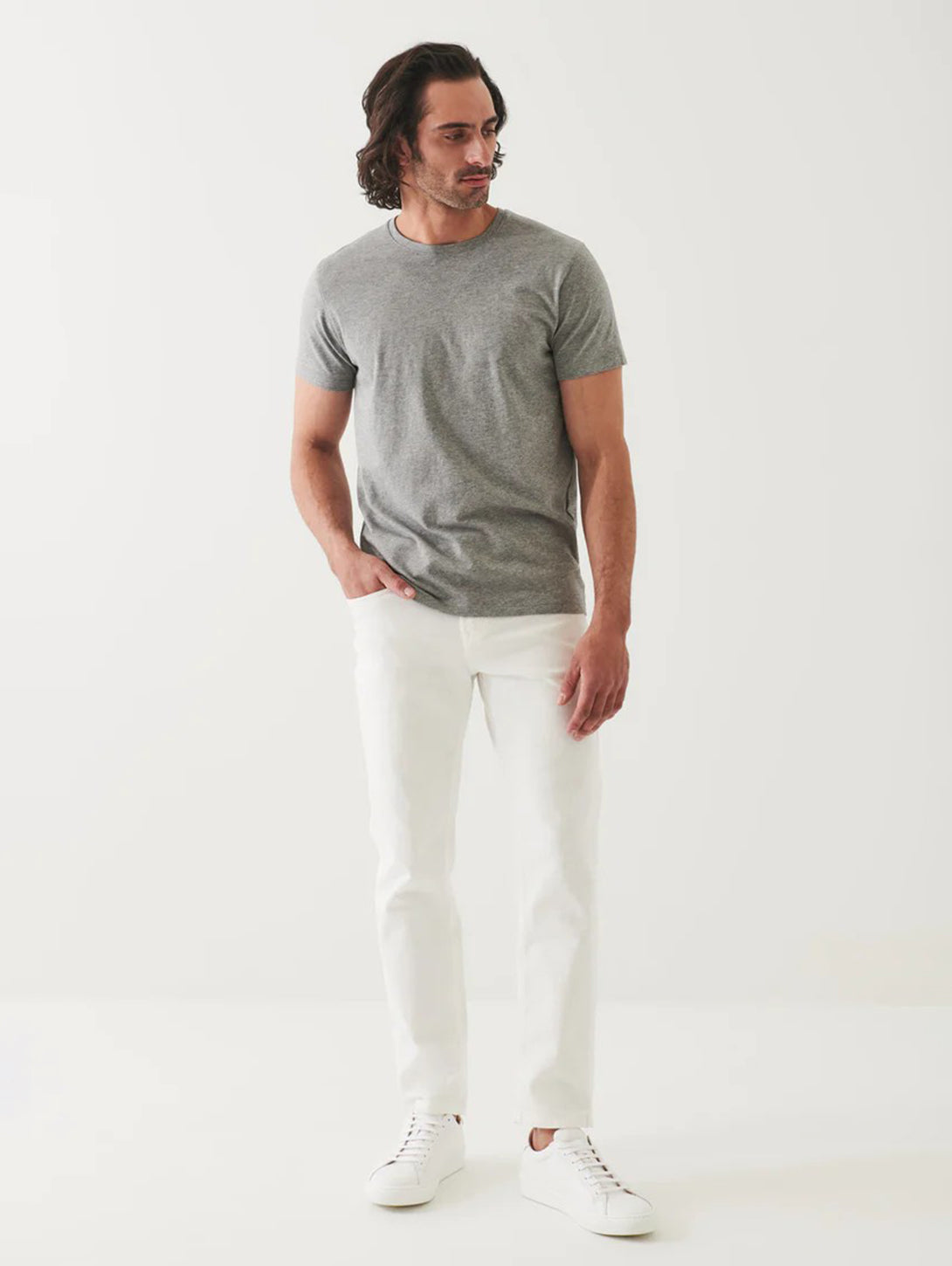 Iconic Pima Crew Neck T-Shirt-Patrick Assaraf-Over the Rainbow