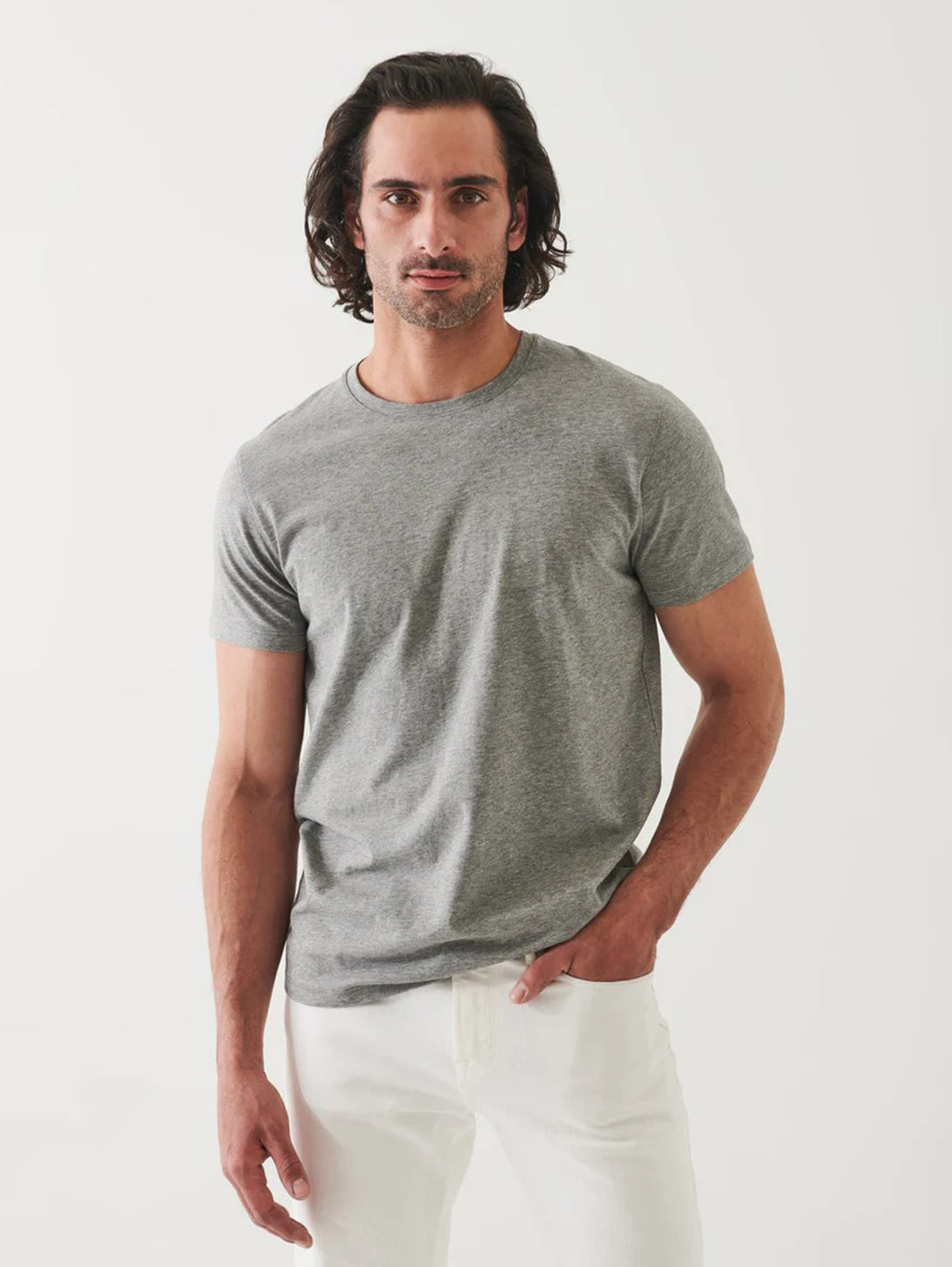 Iconic Pima Crew Neck T-Shirt-Patrick Assaraf-Over the Rainbow