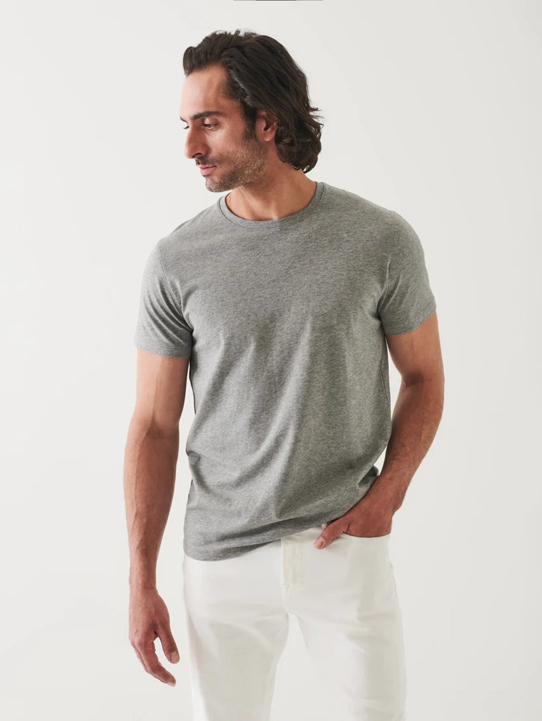 Iconic Pima Crew Neck T-Shirt-Patrick Assaraf-Over the Rainbow