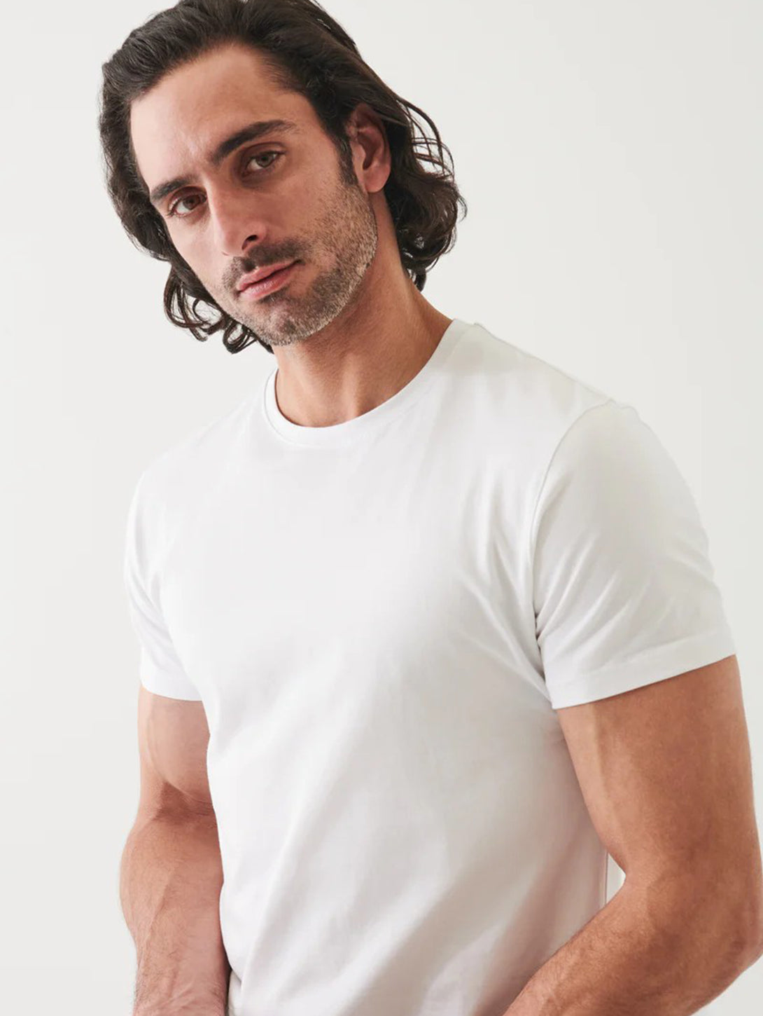 Iconic Pima Crew Neck T-Shirt-Patrick Assaraf-Over the Rainbow