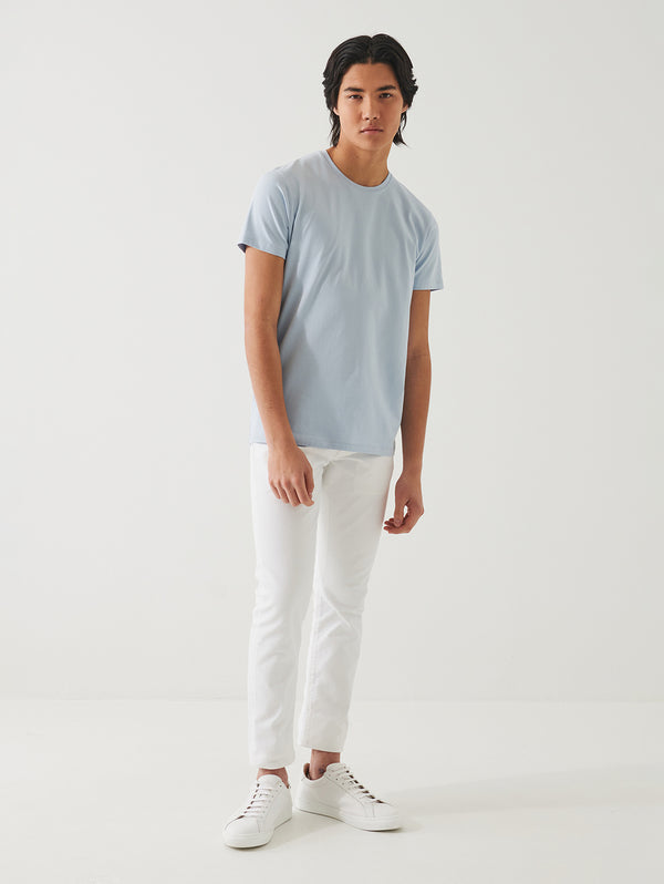 Iconic Pima Crew Neck T-Shirt - Blue Ice-Patrick Assaraf-Over the Rainbow