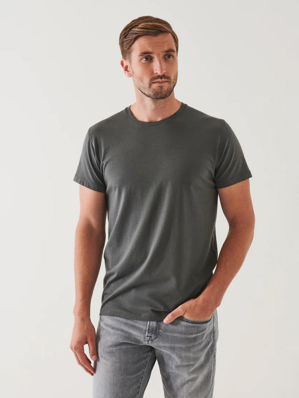 Short Sleeve Iconic Crew Tee - Artichoke-Patrick Assaraf-Over the Rainbow