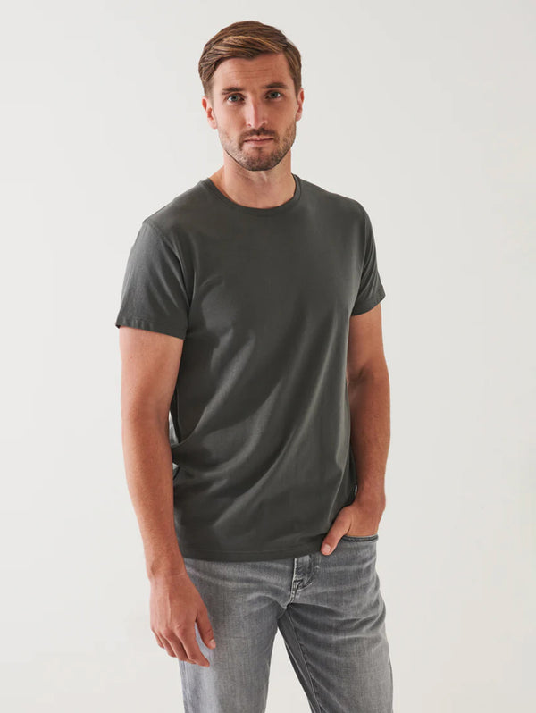 Short Sleeve Iconic Crew Tee - Artichoke-Patrick Assaraf-Over the Rainbow