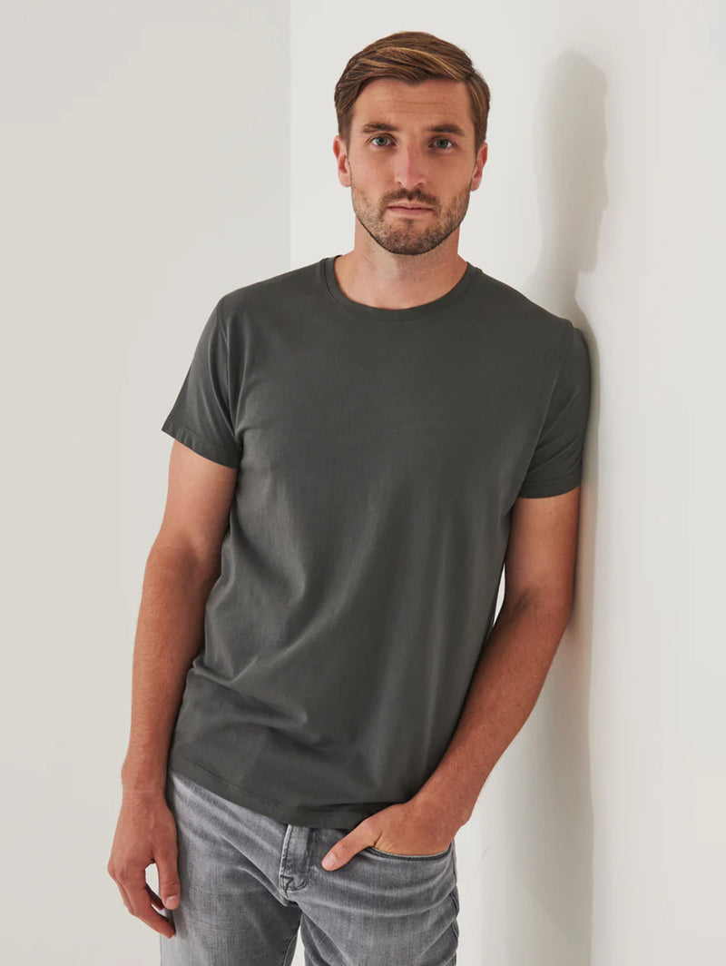 Short Sleeve Iconic Crew Tee - Artichoke-Patrick Assaraf-Over the Rainbow