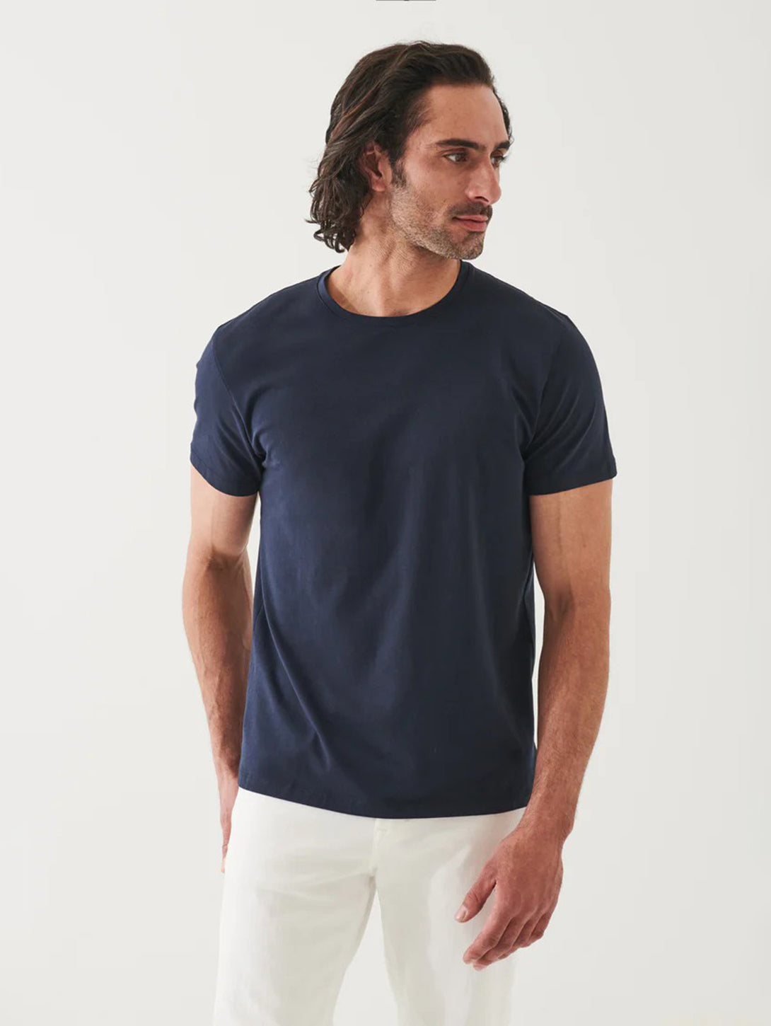 Iconic Pima Crew Neck T-Shirt-Patrick Assaraf-Over the Rainbow