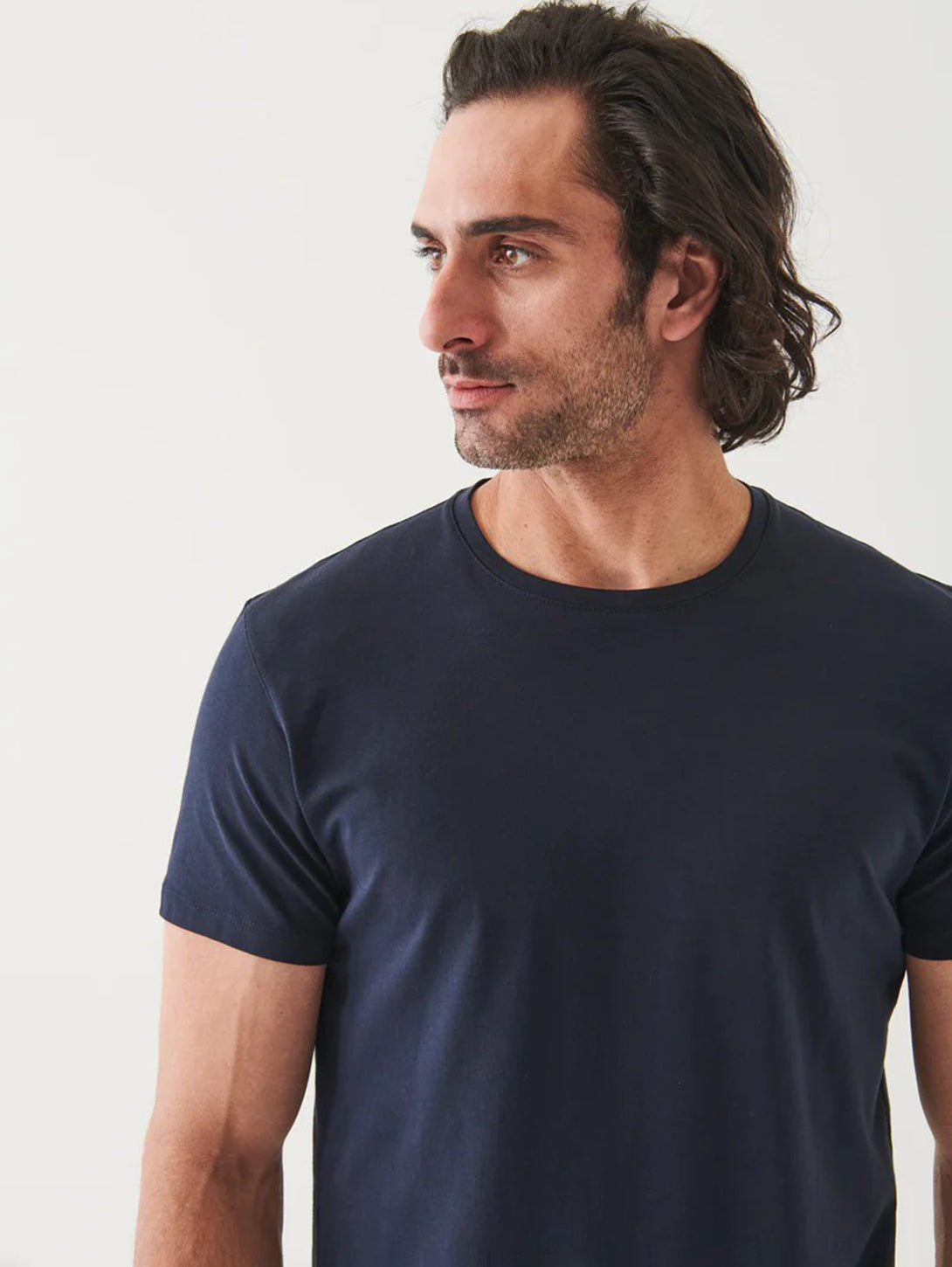 Iconic Pima Crew Neck T-Shirt-Patrick Assaraf-Over the Rainbow