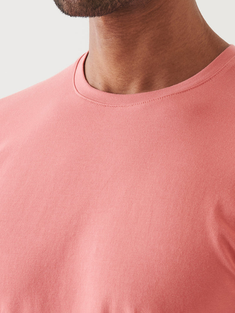 Iconic Pima Crew Neck T-Shirt - Salmon Pink
