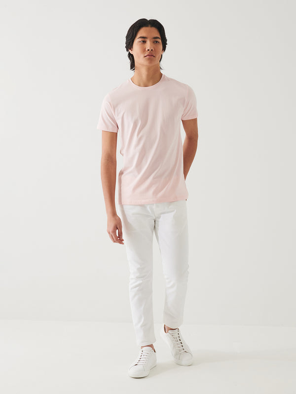 Iconic Crew Tee - Pale Pink-Patrick Assaraf-Over the Rainbow