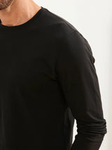 Iconic Pima Long Sleeve Crew T-Shirt-Patrick Assaraf-Over the Rainbow