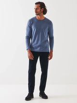 Long Sleeve Iconic Crew Tee - Seaport-Patrick Assaraf-Over the Rainbow