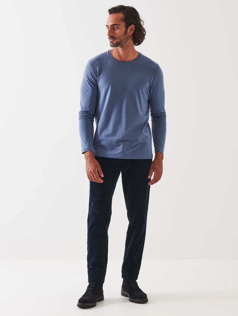 Long Sleeve Iconic Crew Tee - Seaport-Patrick Assaraf-Over the Rainbow