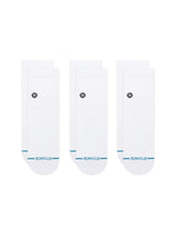 Icon Quarter Sock 3 Pack - White