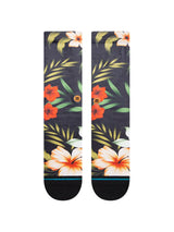 Cabana Crew Sock - Washed Black Floral-Stance-Over the Rainbow