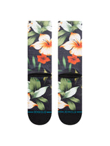 Cabana Crew Sock - Washed Black Floral-Stance-Over the Rainbow