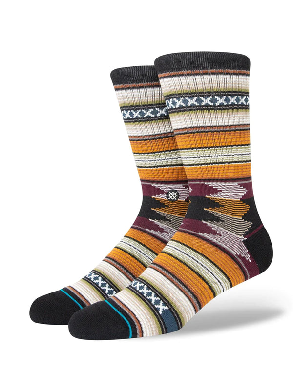 Striped Baron Sock - Taupe-Stance-Over the Rainbow