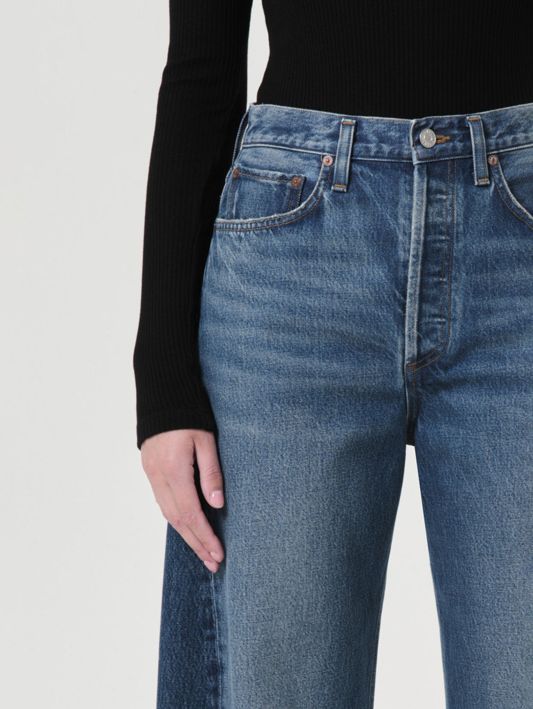 Luna Pieced Curved Taper Jean - Split-AGOLDE-Over the Rainbow
