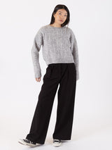 Addie Cable Knit Sweater - Grey-LYLA+LUXE-Over the Rainbow