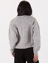 Addie Cable Knit Sweater - Grey-LYLA+LUXE-Over the Rainbow