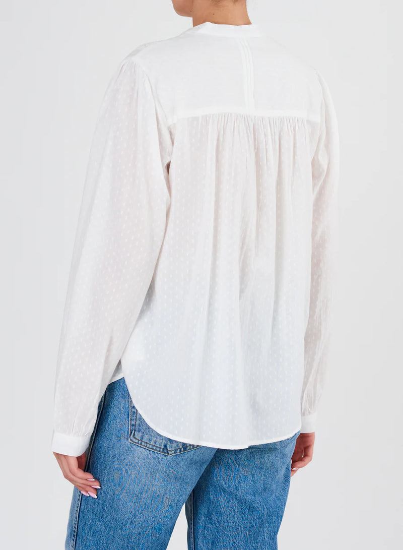 Adley Long Sleeve Top - White-MABE-Over the Rainbow
