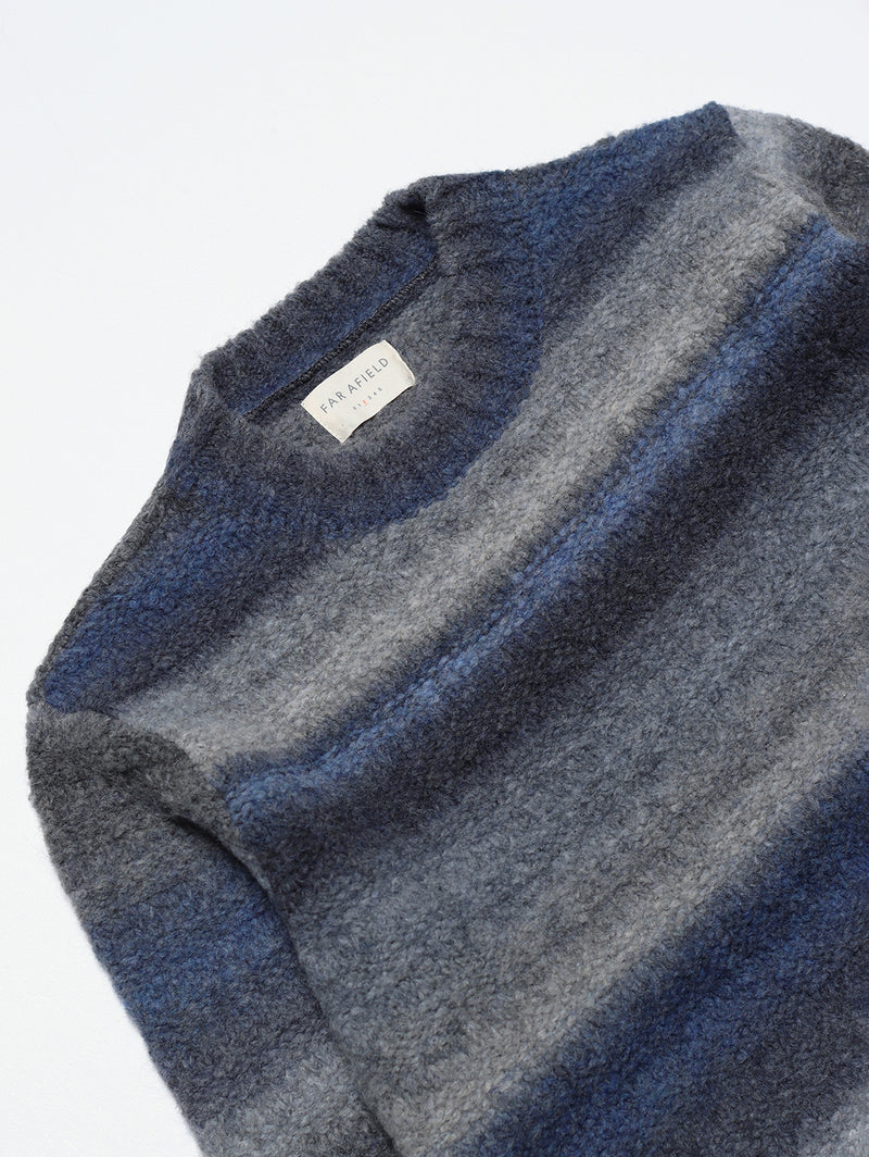 Hosono Sweater - Blue Stripe-FAR AFIELD-Over the Rainbow