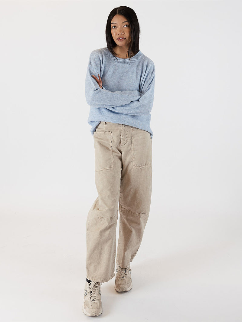 Aiden Crew Sweater - Blue-LYLA+LUXE-Over the Rainbow