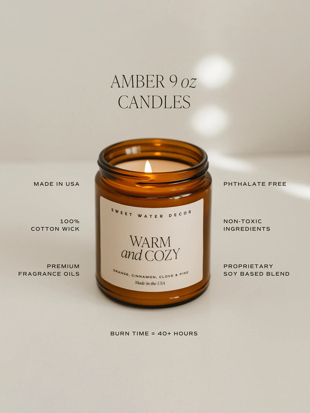 Amber Jar Soy Candle - Let It Snow-SWEET WATER DECOR-Over the Rainbow