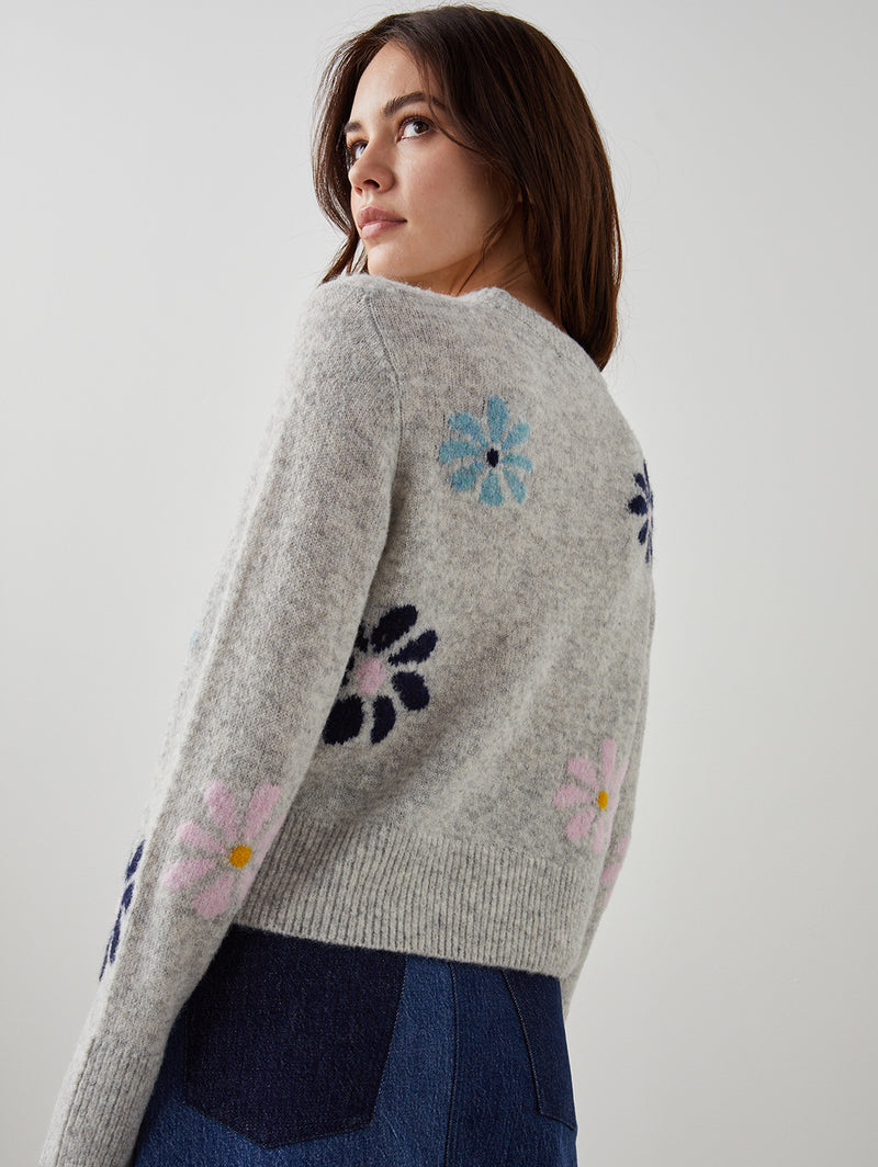 Anise Sweater - Grey Floral-Rails-Over the Rainbow