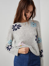 Anise Sweater - Grey Floral-Rails-Over the Rainbow
