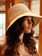 Aelia Raffia Bucket Hat - Natural-ACE OF SOMETHING-Over the Rainbow