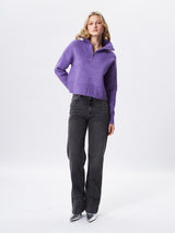 Atlas Zip Sweater - Iris-John + Jenn-Over the Rainbow
