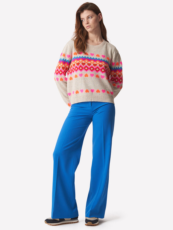 Fairisle Crew Sweater - Leslie-BRODIE-Over the Rainbow