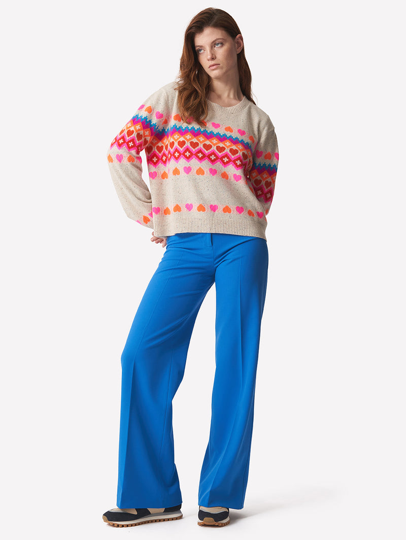 Fairisle Crew Sweater - Leslie-BRODIE-Over the Rainbow